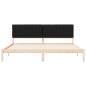 Preview: Bettgestell mit gepolstertem Kopfteil Schwarz 200 x 200 cm