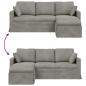 Preview: Sofa Hellgrau Gesamtabmessungen: 198 x 134 x 80 cm (B x T x H)