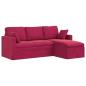 Preview: Sofa Weinrot Gesamtabmessungen: 198 x 134 x 80 cm (B x T x H)