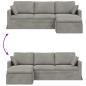 Preview: Sofa Hellgrau Gesamtabmessungen: 228 x 134 x 80 cm (B x T x H)