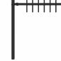 Preview: Spitzenbogenzaun Schwarz 200 x 130 cm Pulverbeschichteter Stahl