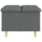 Preview: Aufbewahrungsottomane Dunkelgrau 60 x 60 x 45 cm Stoff