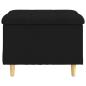 Preview: Aufbewahrungsottomane mit Kissen Schwarz 60 x 60 x 45 cm Stoff
