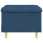 Preview: Aufbewahrungsottomane mit Kissen Blau 60 x 60 x 45 cm Stoff