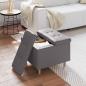 Preview: Aufbewahrungsottomane Grau 60 x 60 x 45 cm Kunstleder