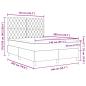 Preview: LED Boxspringbett mit Matratze Dunkelgrün 140 x 200 cm Stoff