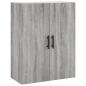 Preview: Highboard Grau Sonoma 69,5x34x180 cm Holzwerkstoff