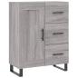 Preview: Highboard Grau Sonoma 69,5x34x180 cm Holzwerkstoff