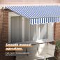 Preview: Einziehbare Markise Blau 300 x 200 cm Stoff