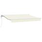 Preview: Einziehbare Markise Creme 300 x 200 cm Polyester und Metall