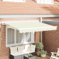 Preview: Einziehbare Markise Creme 300 x 200 cm Polyester und Metall