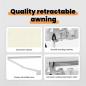 Preview: Einziehbare Markise Creme 300 x 200 cm Polyester und Metall