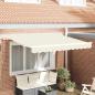 Preview: ARDEBO.de - Einziehbare Markise Creme 300 x 200 cm Stoff