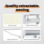 Preview: Einziehbare Markise Creme 300 x 200 cm Stoff