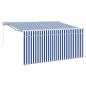 Preview: Einziehbare Markise Blau und Weiß 300 x 200 cm