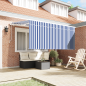 Preview: Einziehbare Markise Blau und Weiß 300 x 200 cm