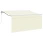 Preview: Einziehbare Markise Creme 300 x 200 cm Polyester und Aluminium