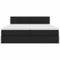 Preview: Aufbewahrungsbett mit Matratze Schwarz 180 x 200 cm Kunstleder