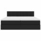 Preview: Aufbewahrungsbett mit Matratze Schwarz 180 x 200 cm Kunstleder
