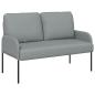 Preview: Sofas mit Kissen 110cm Hellgrau Sperrholz