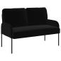 Preview: Sofas mit Kissen 110cm Schwarz Sperrholz