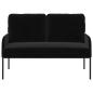 Preview: Sofas mit Kissen 110cm Schwarz Sperrholz