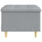 Preview: Aufbewahrungsottomane mit Kissen Hellgrau 60 x 60 x 45 cm Stoff