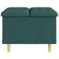 Preview: Aufbewahrungsottomane Dunkelgrün 60 x 60 x 45 cm Stoff