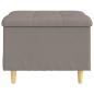 Preview: Aufbewahrungsottomane mit Kissen Taupe 60 x 60 x 45 cm Stoff