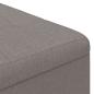 Preview: Aufbewahrungsottomane mit Kissen Taupe 60 x 60 x 45 cm Stoff
