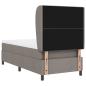 Preview: ARDEBO.de - Boxspringbett mit Matratze mit Kopfteil Taupe 80 x 200 cm Stoff