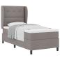 Preview: Boxspringbett mit Matratze mit Kopfteil Taupe 80 x 200 cm Stoff