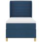 Preview: Boxspringbett mit Matratze Dunkelgrau 90x190 cm Blau Stoff
