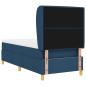 Preview: Boxspringbett mit Matratze Dunkelgrau 90x190 cm Blau Stoff