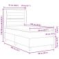 Preview: Boxspringbett mit Matratze Dunkelgrau 90x190 cm Dunkelgrau