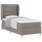 Preview: Boxspringbett mit Matratze Dunkelgrau 90x190 cm Taupe Stoff