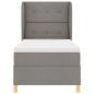 Preview: Boxspringbett mit Matratze Dunkelgrau 90x190 cm Taupe Stoff