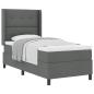 Preview: Boxspringbett mit Matratze Dunkelgrau 90 x 190 cm Stoff