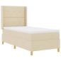 Preview: Boxspringbett mit Matratze Creme 140 x 190 cm Stoff