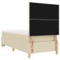 Preview: ARDEBO.de - Boxspringbett mit Matratze mit Kopfteil Creme 80 x 200 cm Stoff