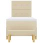 Preview: Boxspringbett mit Matratze mit Kopfteil Creme 80 x 200 cm Stoff