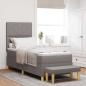 Preview: ARDEBO.de - Boxspringbett mit Matratze mit Kopfteil Taupe 80 x 200 cm Stoff
