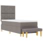 Preview: Boxspringbett mit Matratze mit Kopfteil Taupe 80 x 200 cm Stoff