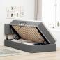 Preview: LED-Speicherbett mit Matratze Dunkelgrau 90 x 190 cm Stoff