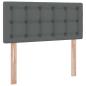 Preview: LED-Speicherbett mit Matratze Dunkelgrau 90 x 190 cm Stoff