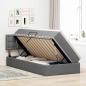 Preview: LED-Speicherbett mit Matratze Dunkelgrau 90 x 190 cm Stoff