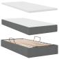 Preview: Aufbewahrungsbett mit Matratze Dunkelgrau 90 x 190 cm Polyester