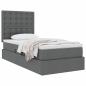 Preview: Aufbewahrungsbett mit Matratze Dunkelgrau 90 x 190 cm Polyester