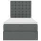 Preview: Aufbewahrungsbett mit Matratze Dunkelgrau 90 x 190 cm Polyester