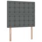 Preview: Aufbewahrungsbett mit Matratze Dunkelgrau 90 x 190 cm Polyester